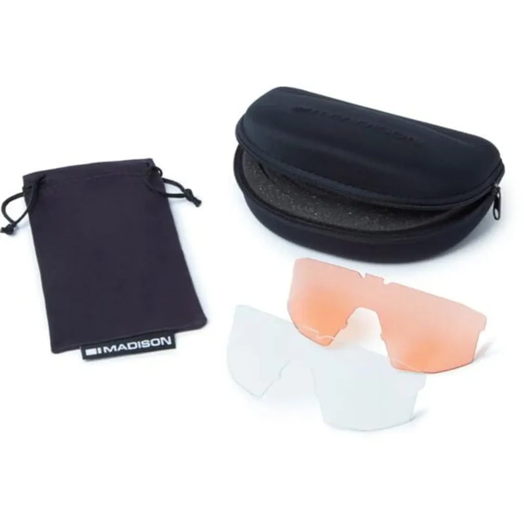 Madison Crypto Cycling Sunglasses - 3 Lens Pack Crystal Purple Frame