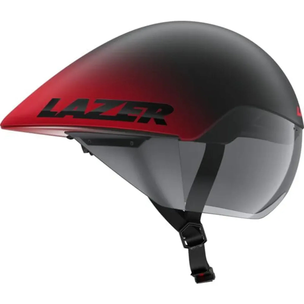 Lazer Volante KinetiCore Aero Tri Helmet in Matt Black Red and silver grey