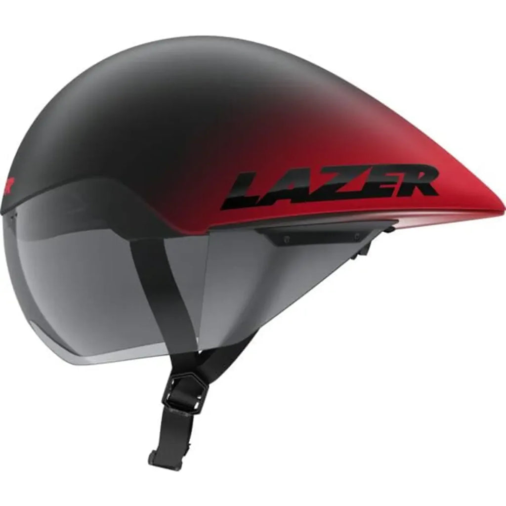 Lazer Volante KinetiCore Aero Tri Helmet in Matt Black Red and silver grey